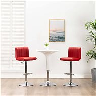 Bar stools 2 pcs burgundy artificial leather - Bar Stool