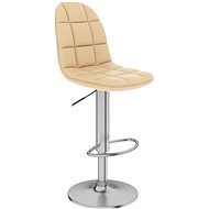 Cream faux leather bar stool - Bar Stool