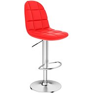 Red faux leather bar stool - Bar Stool
