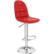 Burgundy faux leather bar stool - Bar Stool