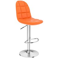 Orange faux leather bar stool - Bar Stool