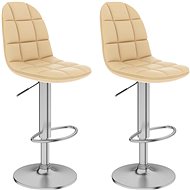 Bar stools 2 pcs cream artificial leather - Bar Stool