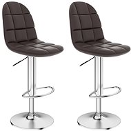 Bar stools 2 pcs brown faux leather - Bar Stool