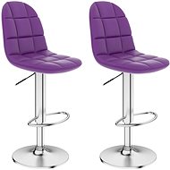 Bar stools 2 pcs purple faux leather - Bar Stool