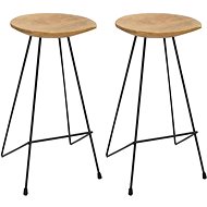 Bar stools 2 pcs solid teak - Bar Stool