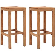 Bar stools 2 pcs solid teak wood - Bar Stool