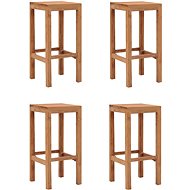 Bar stools 4 pcs solid teak wood - Bar Stool
