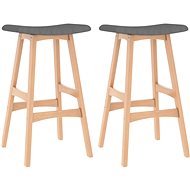Bar stools 2 pcs light gray textile - Bar Stool