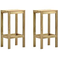 Garden chairs 2 pcs impregnated pine wood - Bar Stool