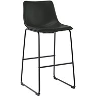 Gray faux leather bar stool - Bar Stool