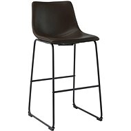 Bar stool dark brown faux leather - Bar Stool