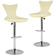 Bar stools 2 pcs cream artificial leather - Bar Stool