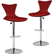 Bar stools 2 pcs burgundy artificial leather - Bar Stool