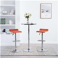 Bar stools 2 pcs orange faux leather - Bar Stool