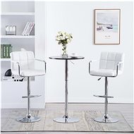 Bar stools 2 pcs white artificial leather - Bar Stool