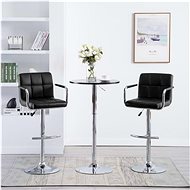 Bar stools 2 pcs black faux leather - Bar Stool