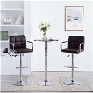 Bar stools 2 pcs brown faux leather - Bar Stool