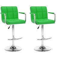 Bar stools 2 pcs green faux leather - Bar Stool