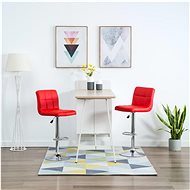 Bar stools 2 pcs red faux leather - Bar Stool