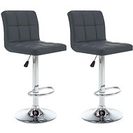 Bar stools 2 pcs gray faux leather - Bar Stool