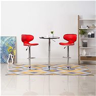 Bar stools 2 pcs red faux leather - Bar Stool