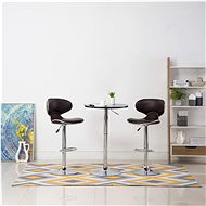 Bar stools 2 pcs brown faux leather - Bar Stool