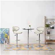 Bar stools 2 pcs cream artificial leather - Bar Stool