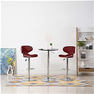 Bar stools 2 pcs burgundy artificial leather - Bar Stool