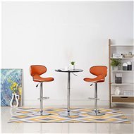 Bar stools 2 pcs orange faux leather - Bar Stool