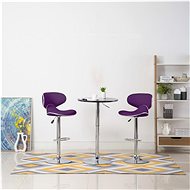 Bar stools 2 pcs purple faux leather - Bar Stool