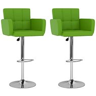 Bar stools 2 pcs green faux leather - Bar Stool