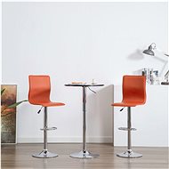 Bar stools 2 pcs orange faux leather - Bar Stool