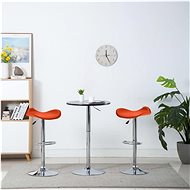 Bar stools 2 pcs orange faux leather - Bar Stool