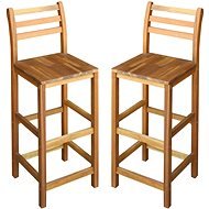 Bar stools 2 pcs solid acacia wood - Bar Stool
