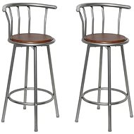 Bar stools 2 pcs brown steel - Bar Stool