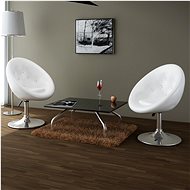 Bar stools 2 pcs white faux leather - Bar Stool