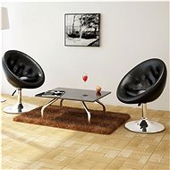 Bar stools 2 pcs black faux leather - Bar Stool