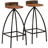 Bar stools 2 pcs solid recycled wood - Bar Stool