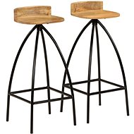 Bar stools 2 pcs solid mango wood - Bar Stool