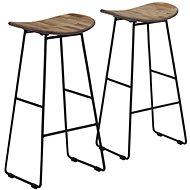 Bar stools 2 pcs recycled teak - Bar Stool
