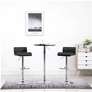 Bar stools 2 pcs black faux leather - Bar Stool