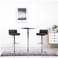 Bar stools 2 pcs brown faux leather - Bar Stool