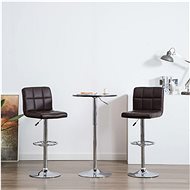 Bar stools 2 pcs brown faux leather - Bar Stool