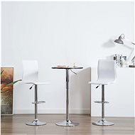 Bar stools 2 pcs white faux leather - Bar Stool