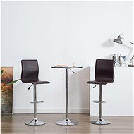 Bar stools 2 pcs brown faux leather - Bar Stool
