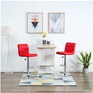 Bar stools 2 pcs red faux leather - Bar Stool
