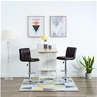 Bar stools 2 pcs brown faux leather - Bar Stool