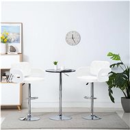 Swivel bar stools 2 pcs white faux leather - Bar Stool