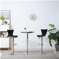 Swivel bar stools 2 pcs black faux leather - Bar Stool