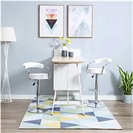 Swivel bar stools 2 pcs white faux leather - Bar Stool